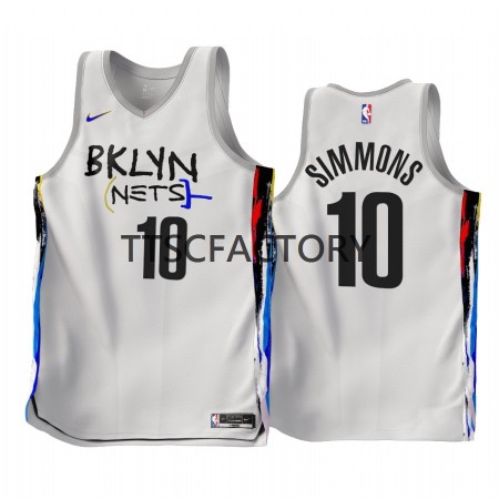 Dres Brooklyn Nets Ben Simmons 10 Nike 2022-23 City Edition Bijela Swingman - Muške